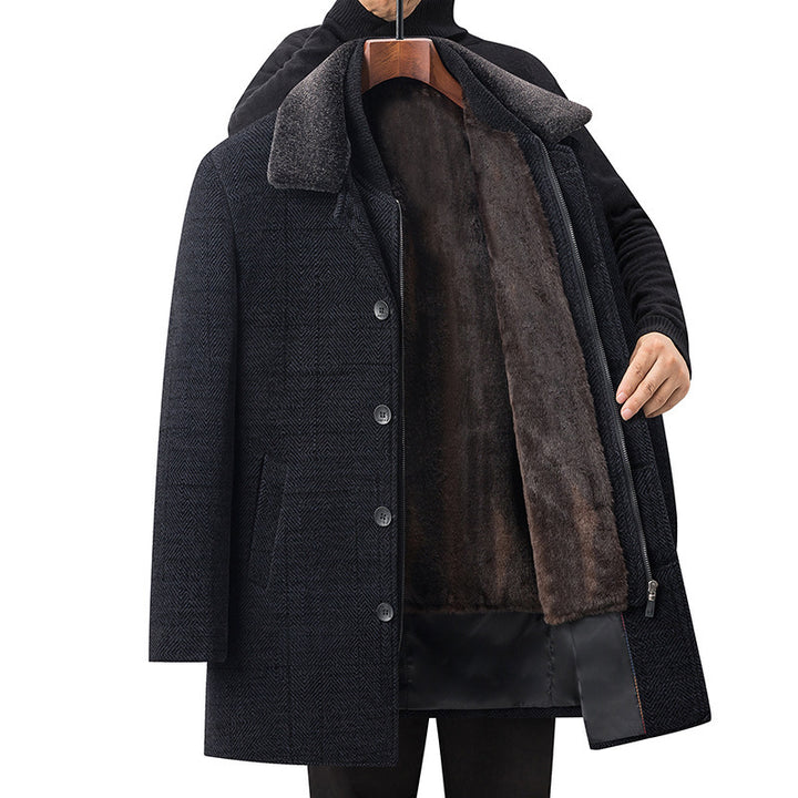 Men's Woolen Cardigan for the Elderly - Cozy and Warm