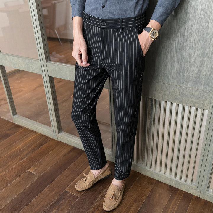 Men's Classic Cotton Straight-Leg Trousers