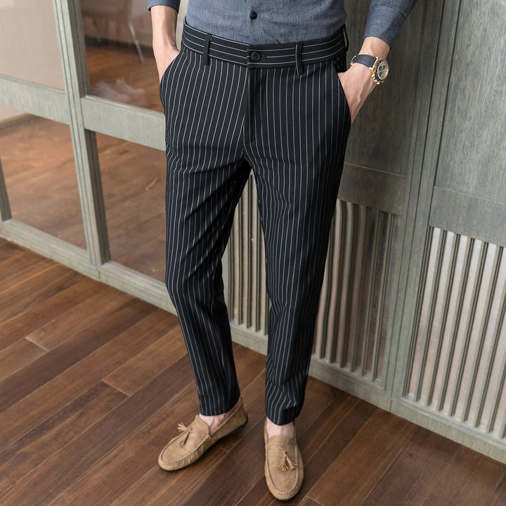 Men's Classic Cotton Straight-Leg Trousers