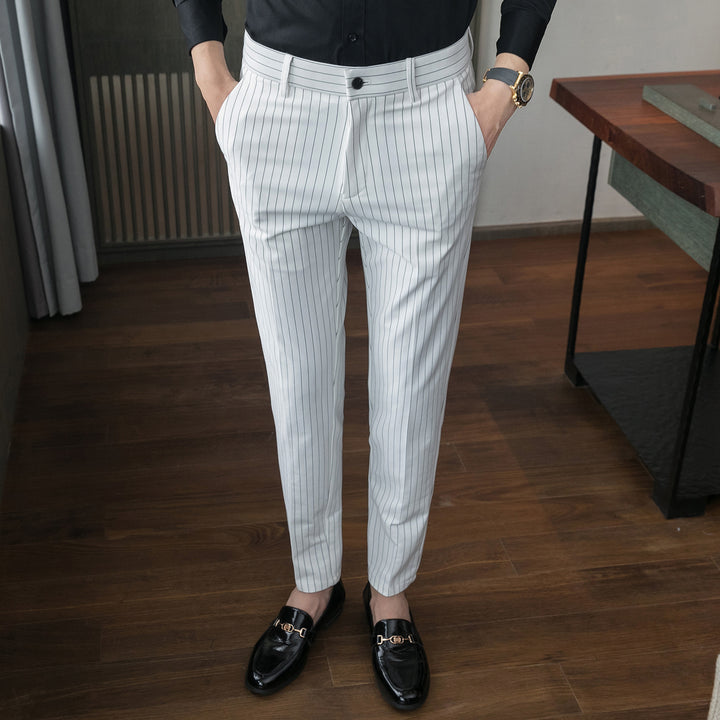 Men's Classic Cotton Straight-Leg Trousers